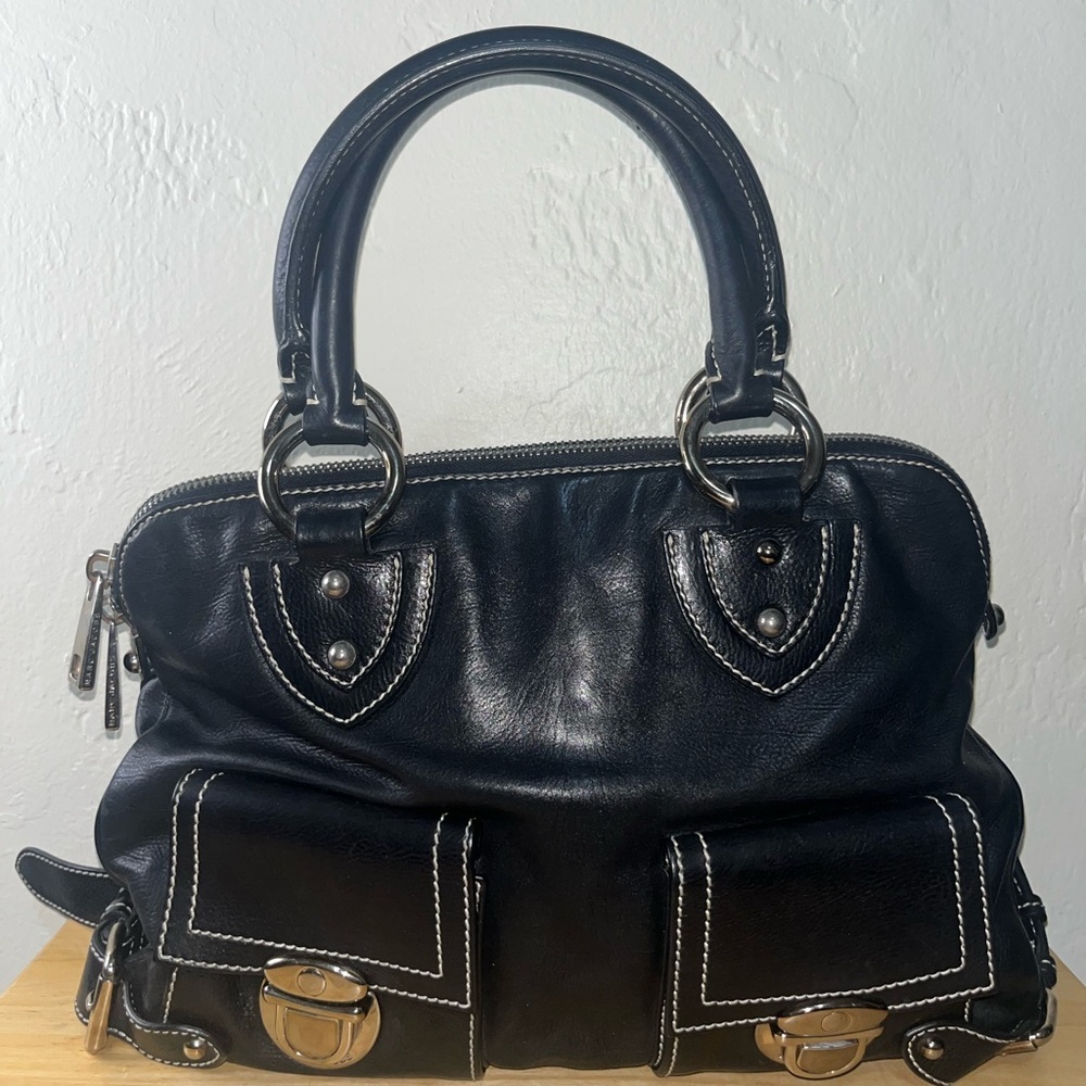Marc Jacobs Large Satchel in Black leather with multipocket